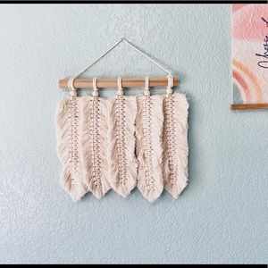 Macrame Feather Wall Decor